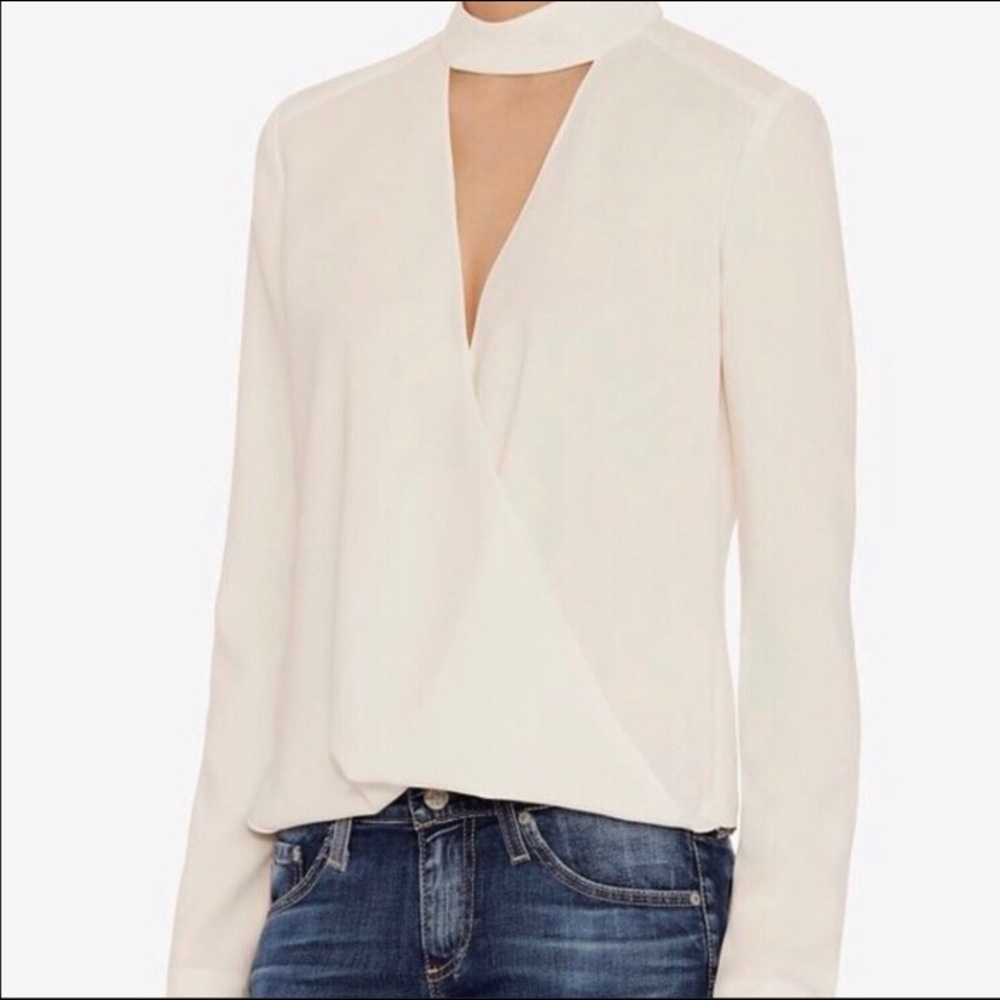 NWT Intermix Deep V Blouse-as seen on Gigi Hadid